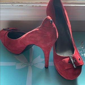 Guess red heels size 9